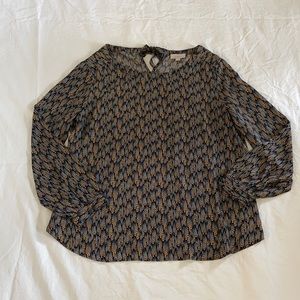 Loft Long Sleeve Black Blouse